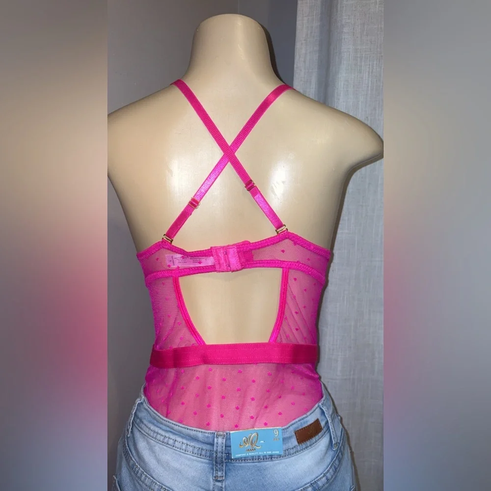 Pink Lace Bodysuit - Picture 3 of 5